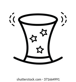 magic hat icon  line style