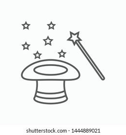 magic hat icon, magical vector