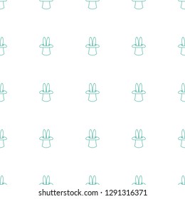 magic hat icon pattern seamless white background. Editable line magic hat icon. magic hat icon pattern for web and mobile.