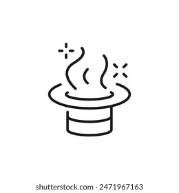 Magic hat icon. Simple magic hat icon for social media, app, and web design. Vector illustration.
