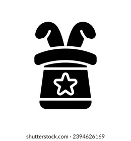 magic hat icon. vector glyph icon for your website, mobile, presentation, and logo design.