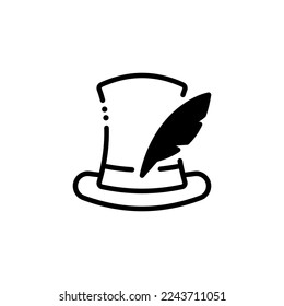 Zauberhutsymbol. Vektorgrafik