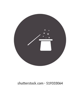 magic hat icon vector illustration vector, for web and mobile design