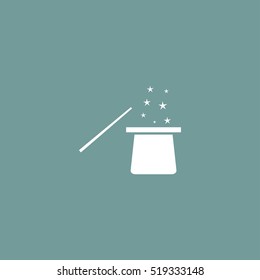 magic hat icon vector illustration vector, for web and mobile design