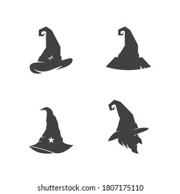 Magic hat icon vector template