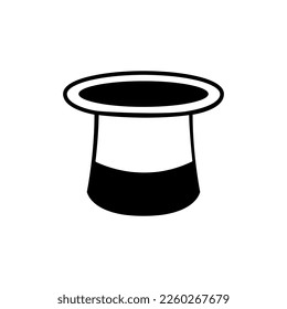 Magic Hat icon vector. Wand and Rabbit illustration sign. magician symbol or logo.