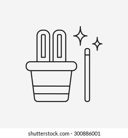 magic hat line icon