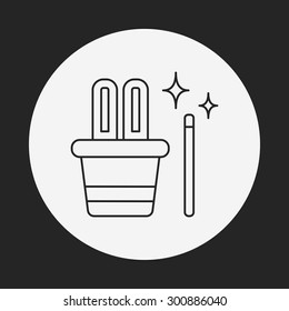 magic hat line icon