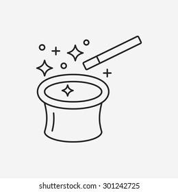 magic hat line icon