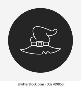 magic hat line icon