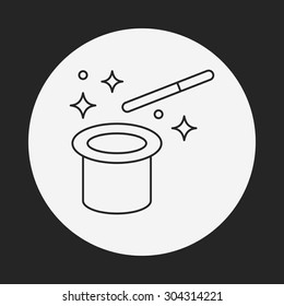 magic hat line icon