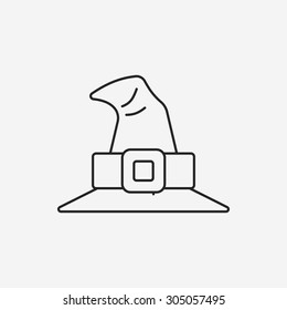 magic hat line icon