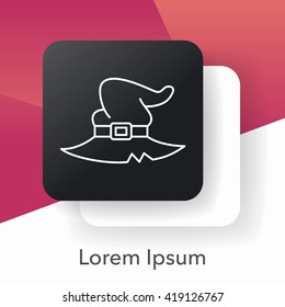 magic hat line icon