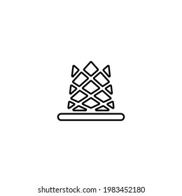 Magic hat line icon. Simple style wizard poster background symbol. Logo design element. T-shirt printing. Vector for sticker.