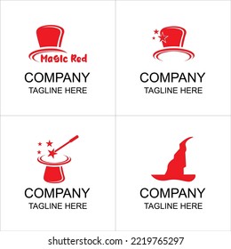 magic hat logo collection collection can be used for business and brand