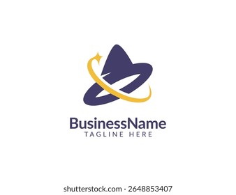 Magic hat logo design vector template