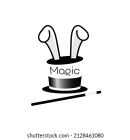 Magic hat logo design for your illustration