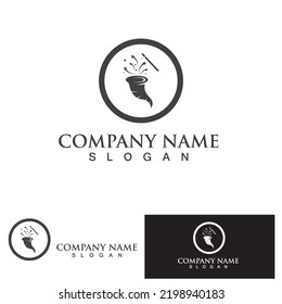 magic hat logo vector icon