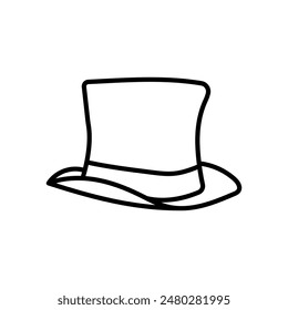 Magic hat Outline Icon, Vector illustration