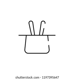 magic hat, rabbit icon. 