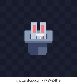 Magic Hat Rabbit Pixel Art Icon Stock Vector (Royalty Free) 773965846 ...