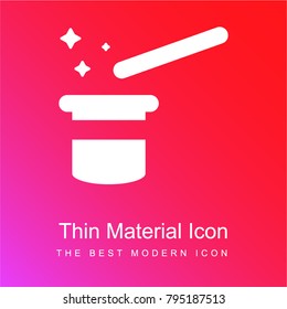 Magic Hat red and pink gradient material white icon minimal design
