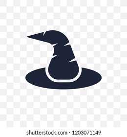 Magic hat transparent icon. Magic hat symbol design from Circus collection. Simple element vector illustration on transparent background.