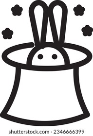 Magic Hat Trick Outline Icon
