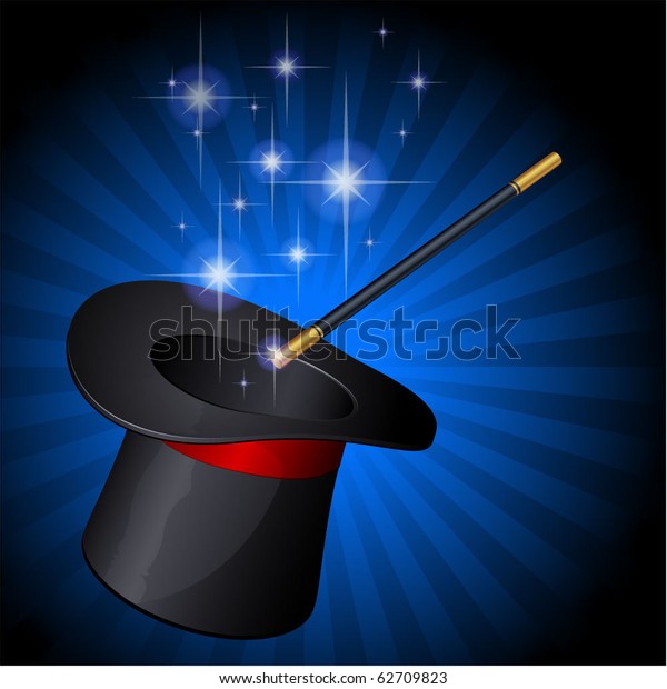 Magic Hat Vector Stock Vector (Royalty Free) 62709823 | Shutterstock