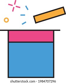 magic hat vector art illustration