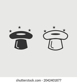 Magic hat vector icon illustration sign for web and design