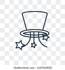 Magic hat vector icon isolated on transparent background, Magic hat logo concept