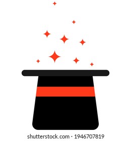 Magic hat vector for magician trick circus show