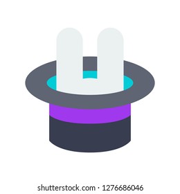 Magic hat vector, Magic related flat design icon