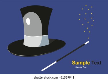 Magic hat and wand