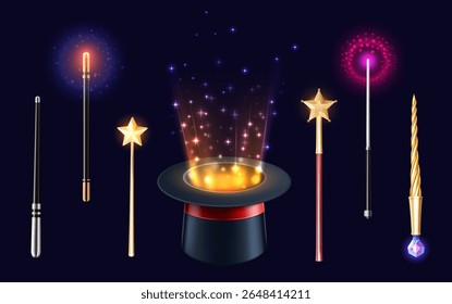 Plano de fundo Magic Hat e Wand