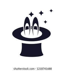 Magic hat ,magic wand icon vector logo template
