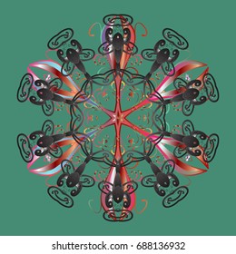 Magic holiday abstract background with star and falling snowflakes. 