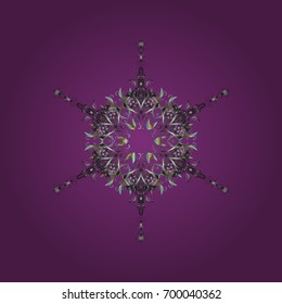 Magic holiday abstract background with star and falling snowflakes. Christmas. Vector illustration.