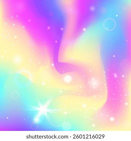 Magic Hologram. Blue Girlish Gradient. Unicorn Background. Fairytale Universe Invite. Purple Girl Pattern. Pink Blurred Invitation. Kawaii Texture. Candy Unicorn Background.