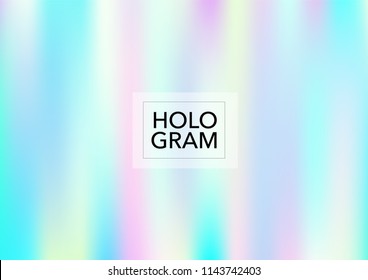 Magic Hologram Gradient Vector Background. Bright Trendy Tender Pearlescent Glam Overlay.