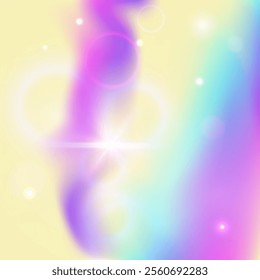 Magic Hologram. Pink Unicorn Gradient. Kawaii Pattern. Fairytale Abstract Effect. Purple Universe Invitation. Blue Sparkles Background. Girl Glitter. Dream Magic Hologram.