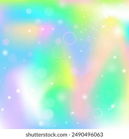 Magic Hologram. Purple Princess Gradient. Unicorn Background. Fairytale Cosmic Mesh. Pink Abstract Invitation. Blue Magical Pattern. Rainbow Backdrop. Party Magic Hologram.