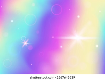 Magic Hologram. Purple Rainbow Gradient. Kawaii Invitation. Fairytale Universe Effect. Pink Girlish Background. Lilac Colorful Pattern. Unicorn Backdrop. Dream Magic Hologram.