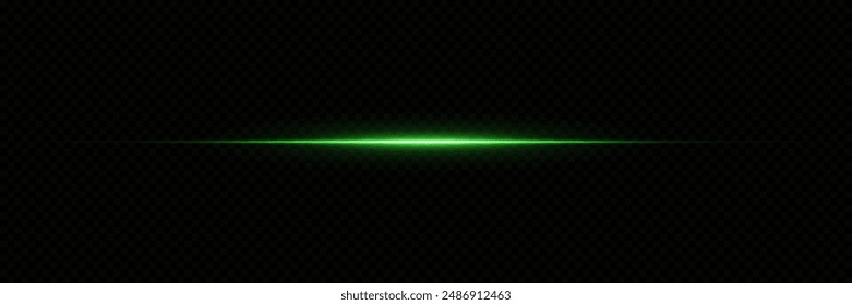 Magic horizontal lines of light. On a transparent background.