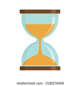 Magic hourglass icon. Flat illustration of magic hourglass vector icon for web design