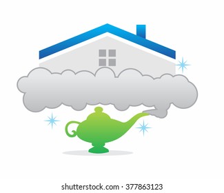 magic house home residence image icon vector
