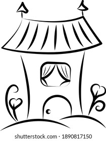 Magic house illustration for your creativity