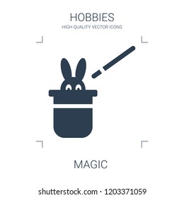 magic icon. high quality filled magic icon on white background. from hobbies collection flat trendy vector magic symbol. use for web and mobile