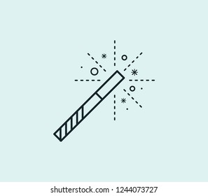 Magic icon line isolated on clean background. Magic icon concept drawing icon line in modern style. Vector illustration for your web mobile logo app UI design.